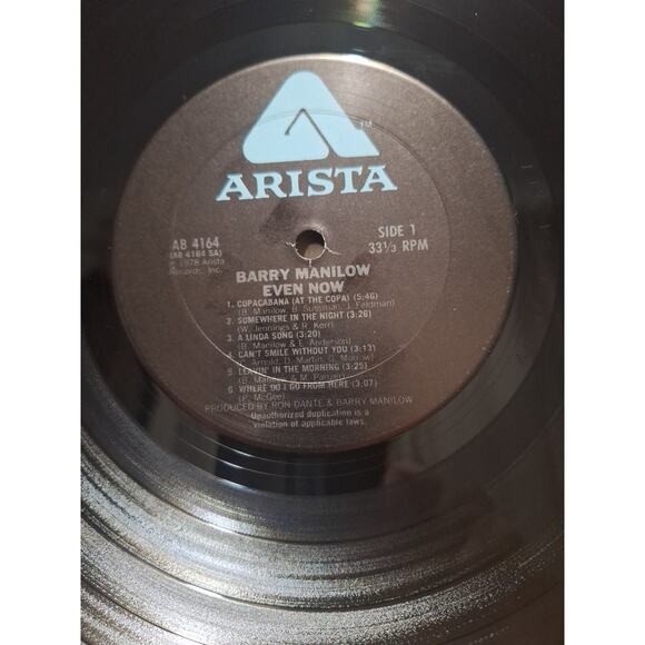 Barry Manilow – Even Now LP (1978 Arista AB 4164, VG+/EX, Shrink, Insert) - Picture 6 of 10